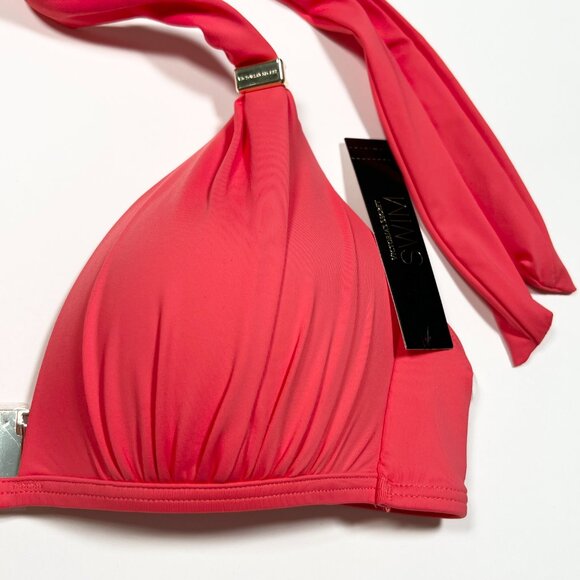 Victoria Secret Small S Harlow Halter Push Up Bikini Top Triangle Pink Island - Picture 3 of 6